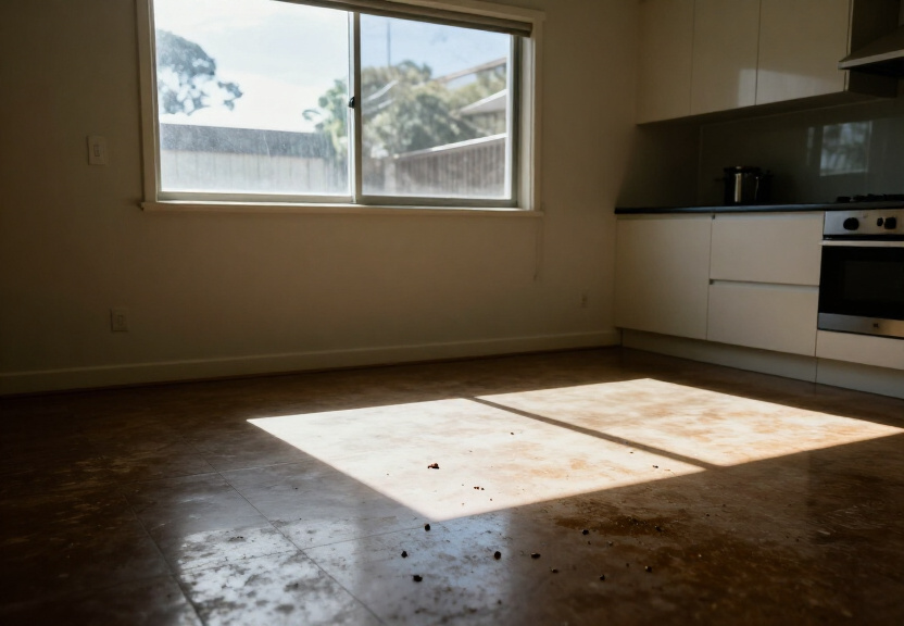 Rodent infestation in a Hornsby Heights garage before treatment